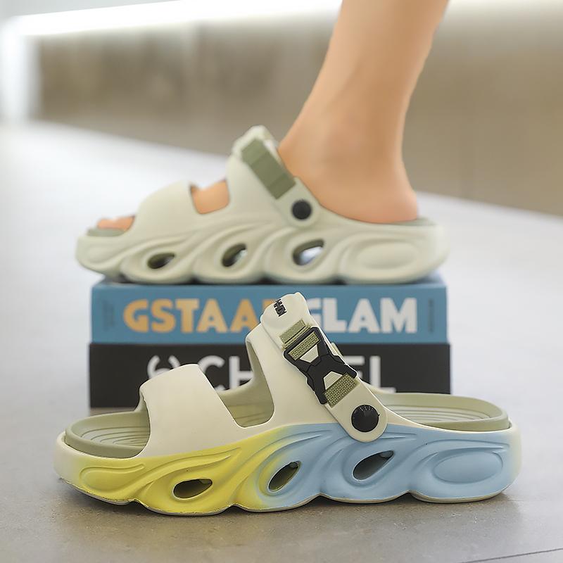 Product Introduction of Upgrade Your Comfort! Men's "Stepping on Poop" Outdoor Sandals: Summer Anti-Slip Two-Wear Sports Casual Thick-Soled Beach Slippers sandal men 25