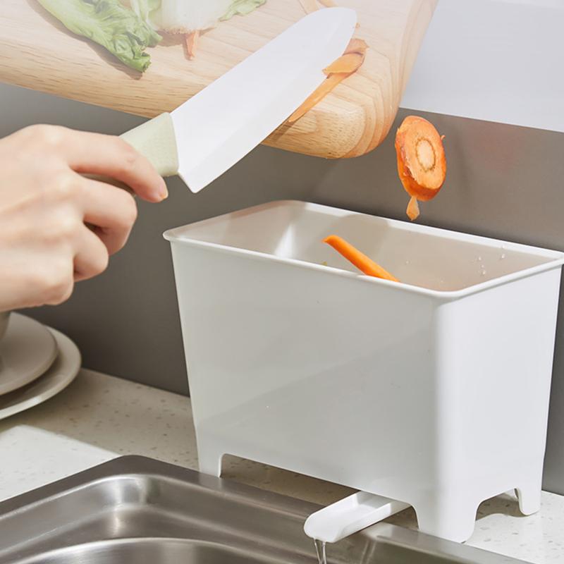 Product Introduction of Kitchen trash can sink kitchen waste drain bucket food residue soup filter drainable trash can storage bucket 9