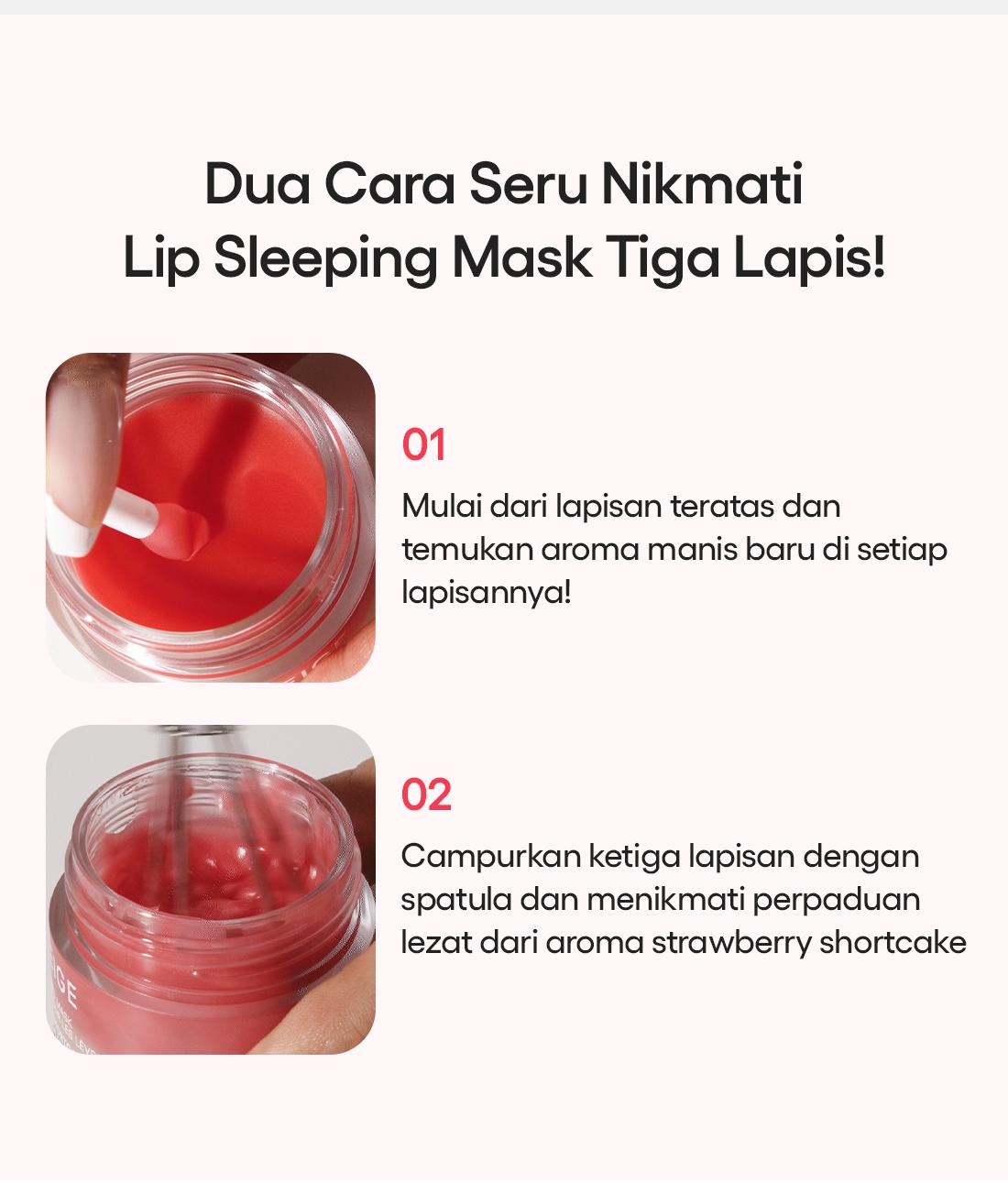 LANEIGE Lip Sleeping Mask Strawberry Shortcake 20g - Masker Bibir Malam, Melembapkan Bibir Kering & Pecah-pecah, Pelembap Bibir