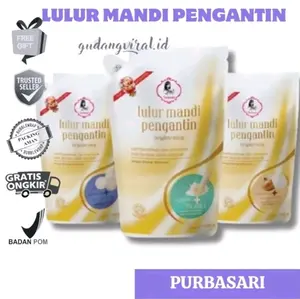 PURBASARI LULUR MANDI PENGANTIN REFILL 500GR 1000GR MUTIARA BENGKOANG SUSU