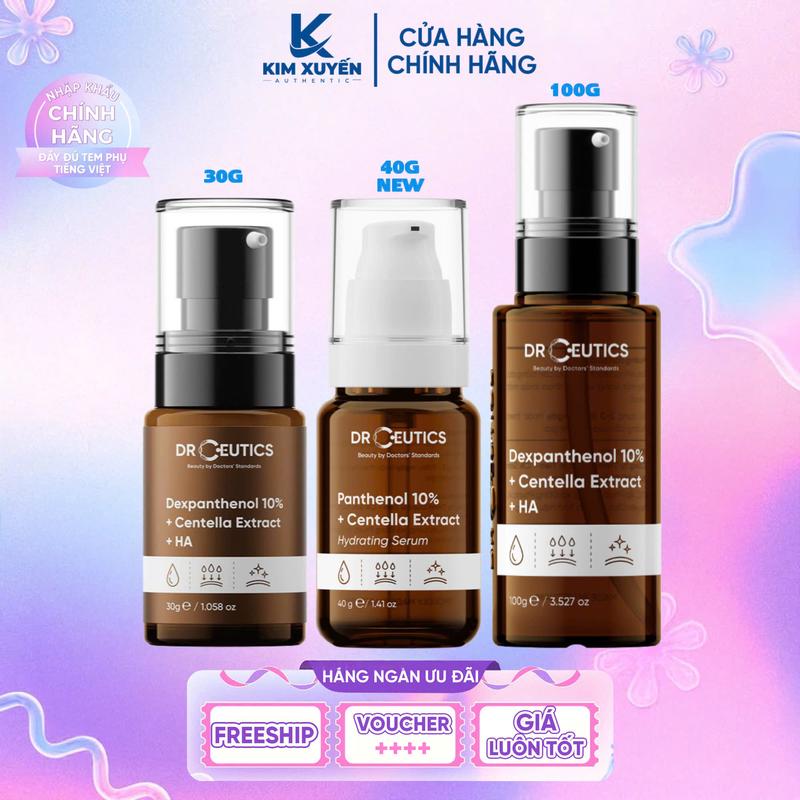   B5 10%  Serum phục hồi Dr Ceutics B5 Dexpanthenol 10% + Centella Extract + HA 30G   40G   100G 