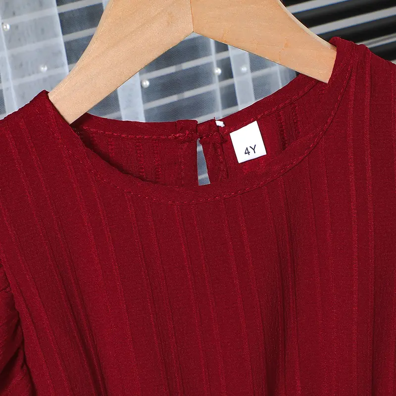 Váy Công Chúa, Không Tay, Nút Sau, Xếp Nhún, Dành Cho Bé 4-7 Tuổi, Thích Hợp Cho Bé Gái, Ootd 5