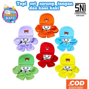 Set topi sarung tangan+kaos kaki bayi Newborn