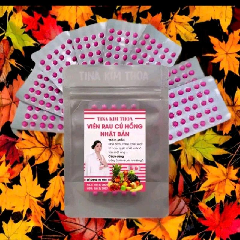 com bo 8 vỉ viên uống rau củ hồng Nhật Bản