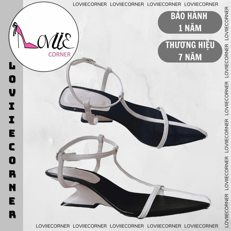 LOVIIECORNER - GIÀY CAO GÓT NỮ THỜI TRANG DÂY MẢNH MŨI NHỌN DỄ PHỐI ĐỒ - SANDAL CAO GÓT KHOÉT EO SANG CHẢNH CAO 5 PHÂN - GG250823