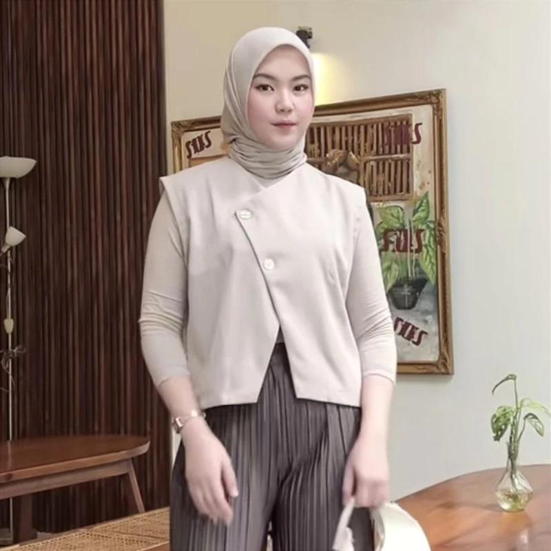 Product Introduction of Syifa Kemeja Rompi Basic Wanita Vest Premium Kancing Busui Atasan Casual women 24