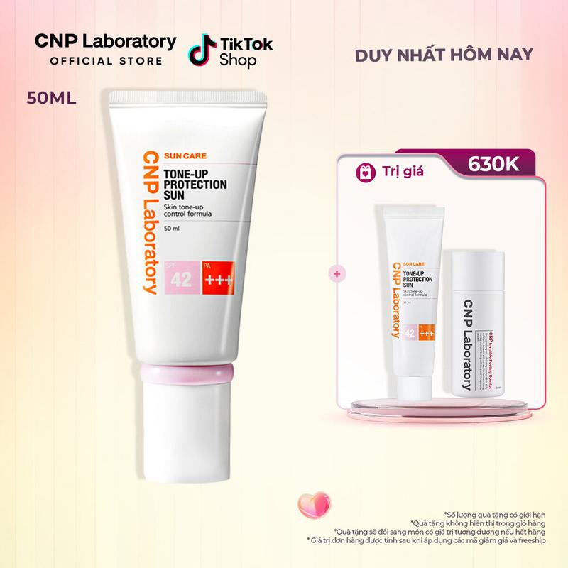 [CNP Laboratory Official]  Kem chống nắng nâng tông kiềm dầu dành cho mọi loại da CNP Laboratory Tone-Up Protection Sun SPF42/PA+++ 50ml