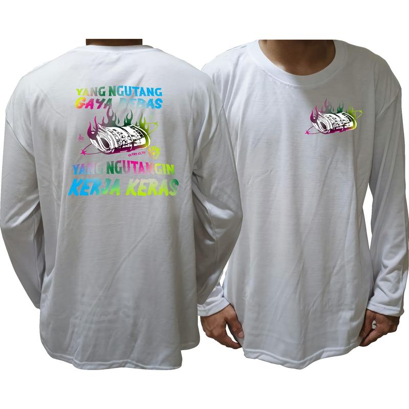 tshirt Yang Ngutang Gaya Bebas-yang ngutangin KERJA KERAS/cocok pria&wanita 1