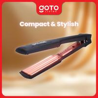 Gambar (Crazy Deal) Goto [COD] Ayrel Hair Straightener Styling Catokan Rambut Lurus Keriting - V02 BLACK dari Goto Living Kota Tangerang 3 Tokopedia