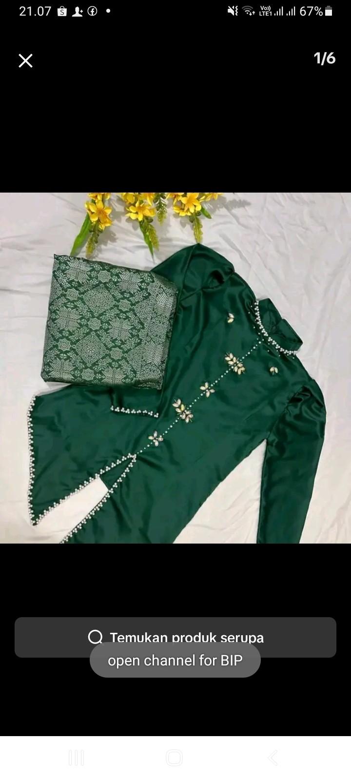 Product Introduction of khalista one set kurung melayu baju pesta baju bradesmaid baju lamaran baju kondangan Muslim Wanita Gamis Setelan Celana Katun Panjang Dewasa Dress 6
