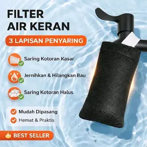 BELI 2 GRATIS 1 KAPAS/Solusi air kran kotor/ filter Water Saringan  Air polyster non-wofen Gramasi 320 Tebal Dilengkapi Karet Elastis Premium Kapas Dapat Diganti Setiap Hari Fungsi Utama Menyaring Kotaminan dan Pertical Halus cod