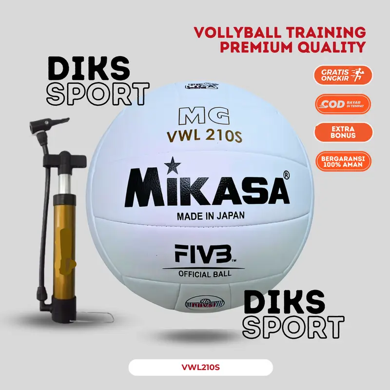 Bola voli volly premium training vwl210s extra bonus pompa pentil dan jaring mode jahit mesin 0