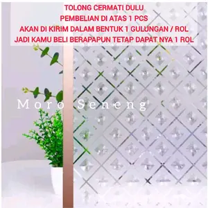 Sticker kaca motif 3D best seller, ukuran per pcs 120 x 50 cm , Beli di atas 1 pcs akan di jadikan 1 roll atau 1 lembar