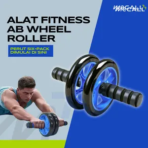 Mecall7 AB Roller Wheel Pull Rope Fitness Equipment Untuk Latihan Perut Free Matras Bayar Ditempat 009-3 Alat Olahraga Otot