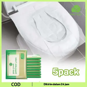 50PCS Pelindung Toilet Portable Toilet Seat Cover Disposable Alas Kloset Sekali Pakai Alas Duduk Toilet Untuk Travel