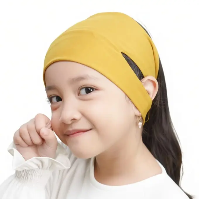 Ciput inner bandana bando telinga bolong anti budeg anak perempuan bahan kaos premium terbaru