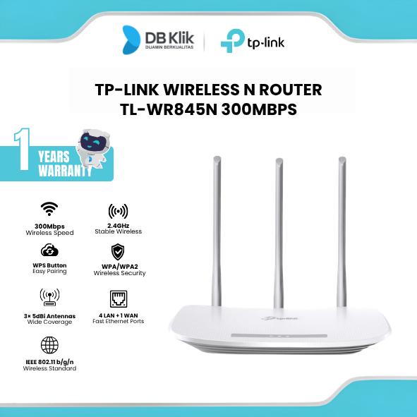 Gambar Wireless N Router TP Link TL-WR845N 300Mbps - Router TPLink TL WR845N dari DBKlik Indonesia Kota Surabaya Tokopedia