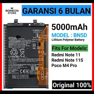BATERAI COMPATIBLE UNTUK XIAOMI REDMI NOTE 11 XIAOMI REDMI NOTE 11S XIAOMI POCO M4 PRO BN5D ORIGINAL BATRAI BATREI BATRE BATTERY ORI DAN BERKUALITAS