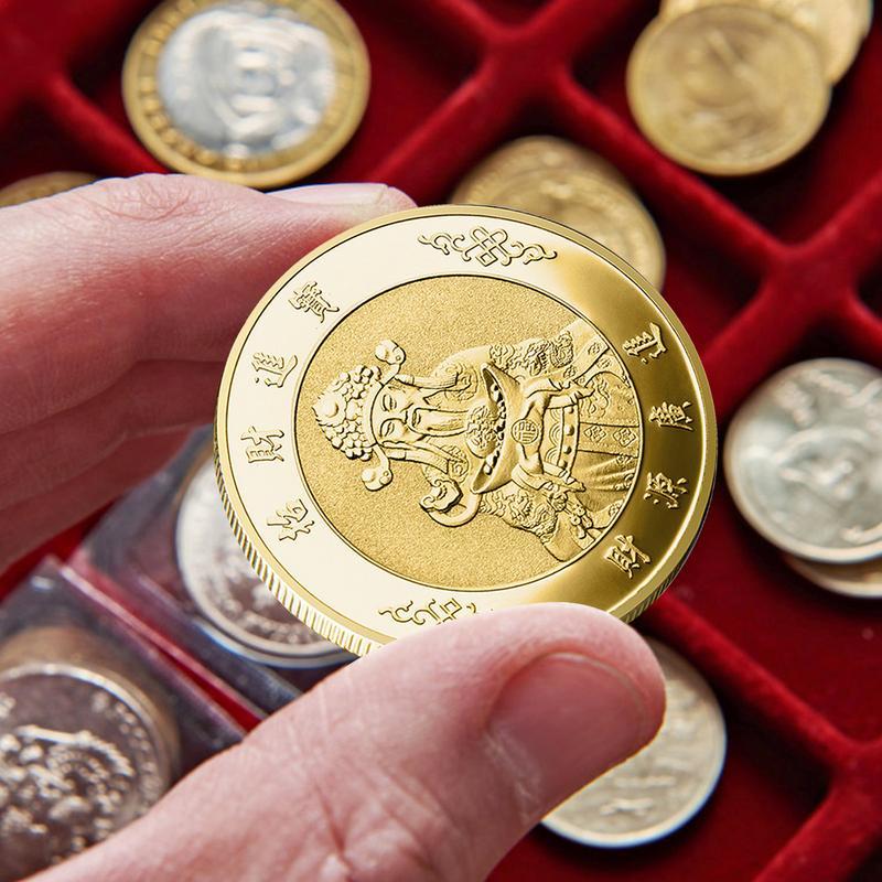 4.5cm Feng Shui Koin Emas Souvenir Gold Coin Koin Dewa Rejeki Pajangan Koleksi  Feng Shui Koin Emas Untuk Membawa Keberuntungan 4