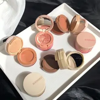 HERORANGE Eyeshadow Compact 3in1 Eyeshadow 3 Warna Glitter Matte Eyeshadow Nude Earth Colour Pigmented Korean Eyeshadow 6