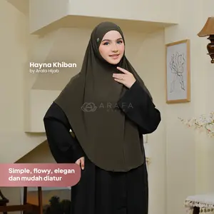 Arafa Hijab - Hayna Khiban | Khimar Bandana Premium Jilbab Instan Syari Bergo Jersey Lebaran Terbaru 2026 | HYK
