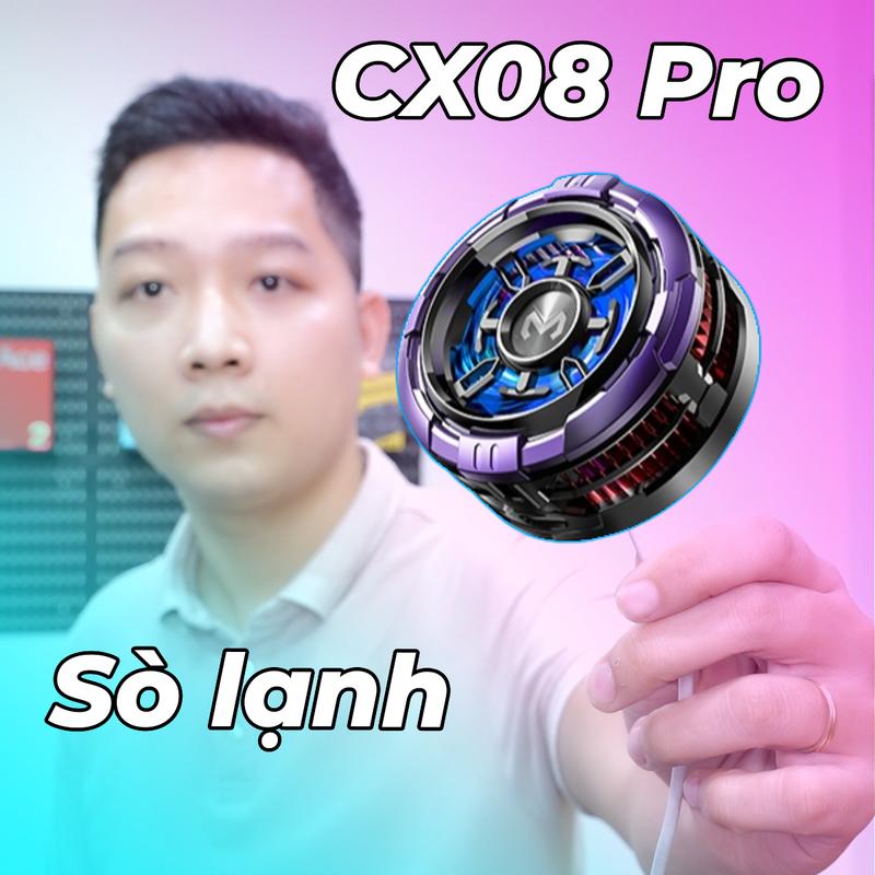   HẢI DV STORE  Sò Lạnh CX08 Pro - Quạt Tản Nhiệt Điện Thoại + LED Gaming Công Suất 20W Hút Nam Châm Làm Lạnh Cực Sâu +  BH Lỗi 1 Đổi 1  