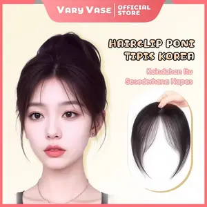 Vary Vase Hairclip Poni Tipis Wanita Korea Hairclip Poni Depan Extension Hairclip Korea Natural