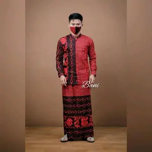 Baju Koko Pria Setelan Sarung Koko Dan Sarung Celana Koko Pakaian Muslim Pria
