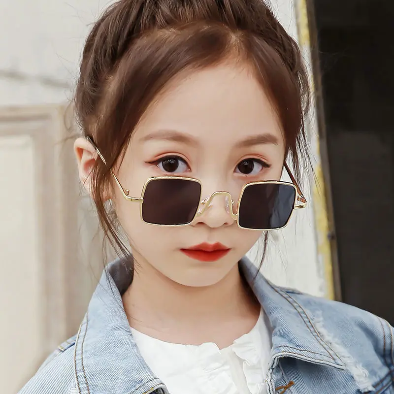 Summertop | KC1243 Kacamata Hitam Anak New Trend Transparan Motif Kotak sunglasses Korean Style - Fashion 1