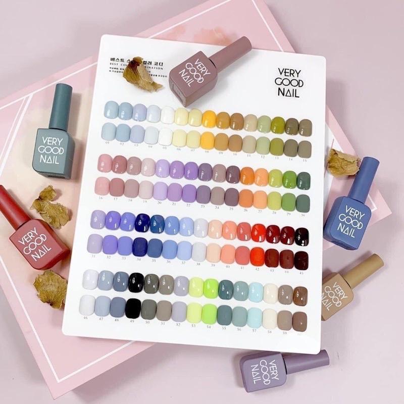  Set sơn verygood nail 60 màu   Fullbox hồng Tặng Bảng Màu + Base Top   Độ bóng cao Bền Không chứa cồn Không mùi 
