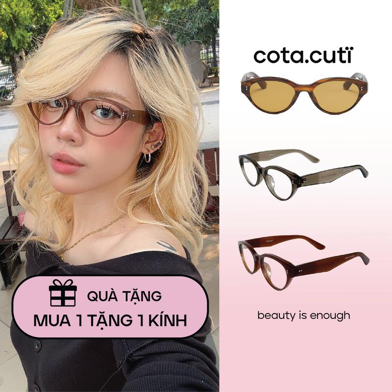   MUA 1 TẶNG 1   JIM  cota.cuti x Veebong  Kính Cận Kính Râm  Kính Mắt Thời Trang cota.cuti - Gọng Kính Thiết Kế Tối Giản Màu Sắc Độc Đáo Form Kính Mắt Mèo Chắc Chắn 