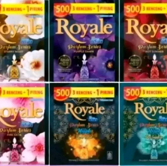 Paket Pewangi Royal @500an 36 Sachet (3 Renceng) untuk Pakaian
