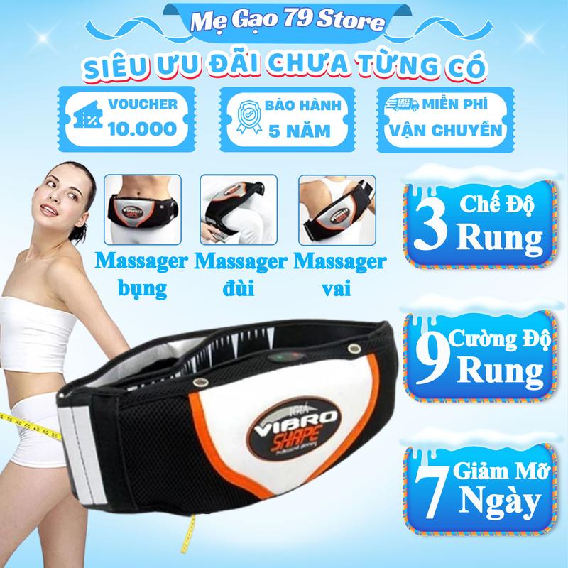 Đai Massage Bụng Lưng Vai Đùi Đai Quấn Nóng Rung Đa Chức Năng