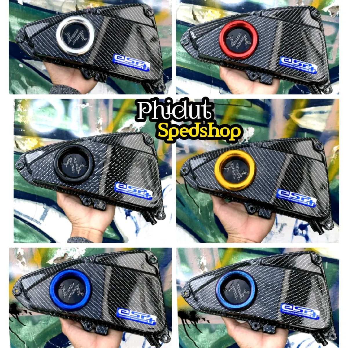 Cover Tutup Filter Slim Veloscope Genio Beat 2020 - 2024 Scoopy 2021 - 2024 Carbon Slim Bahan Original