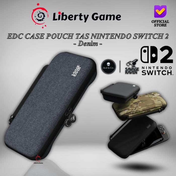 Gambar Skull & Co. x SAVAGE RAVEN EDC Case Denim for Nintendo Switch 2 / Carrying Eva Case Hard Shell Water Resistant Protection Cover Bag Tas Pouch Switch 2 / NS2 dari Liberty Game Store Kota Administrasi Jakarta Utara Tokopedia