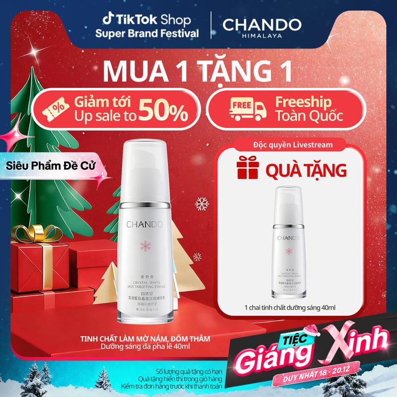   KCS - MUA 1 TẶNG 1  Tinh chất Làm mờ nám đốm thâm và Dưỡng trắng Pha lê 40ml Chando Himalaya 