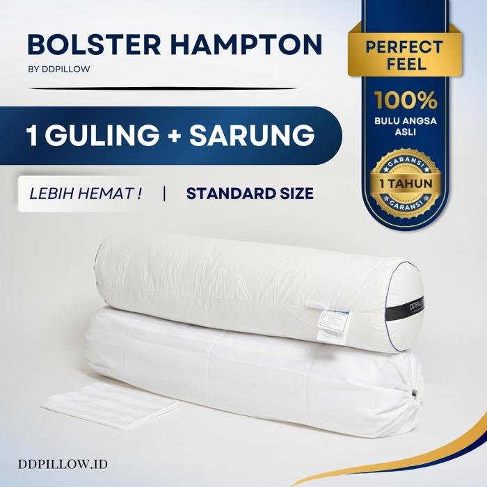 Gambar DDPillow Set Guling / Bolster Hotel Bulu Angsa Asli Type Hampton + Sarung Guling (Perfect Feel) - Guling +1Sarung dari ddpillow Kota Administrasi Jakarta Barat Tokopedia