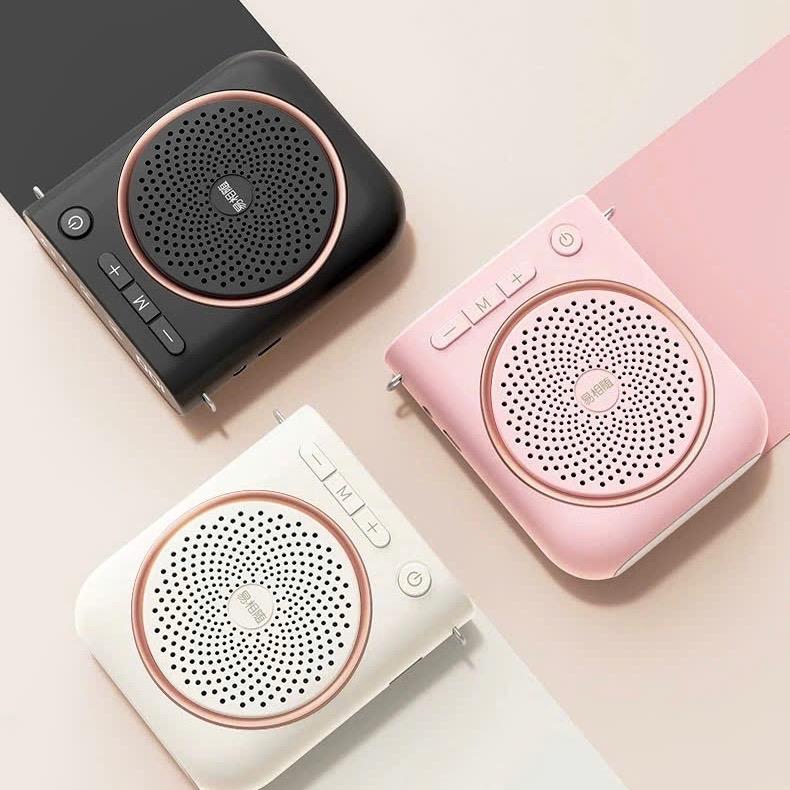 Loa trợ giảng S60 cài áo gồm 2 míc cài áo bắt âm nhạy tiện lợi Giáo Viên