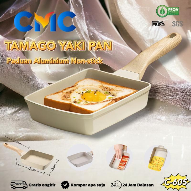 CMC[COD]Cosy Tamagoyaki Panci Wajan Penggorengan Telur Anti Lengket Omelette 15*18CM C-605 1