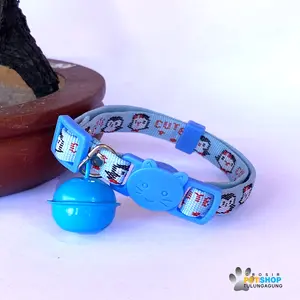 Kalung Kucing Motif Pinquin Kunci Premium Lonceng Ufo