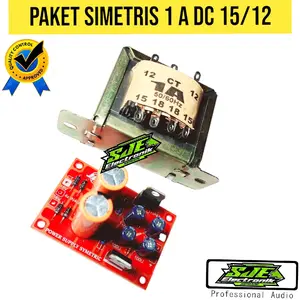 paket simetris trafo 1 Amper 12/15 dc
