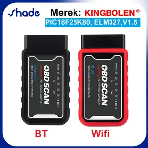 [SHADE] KINGBOLEN Car Diagnostic OBD II OBD2 ELM327 V1.5 Scan PIC1825k80 Bluetooth Wifi Scanner Reader iPhone Android Torque