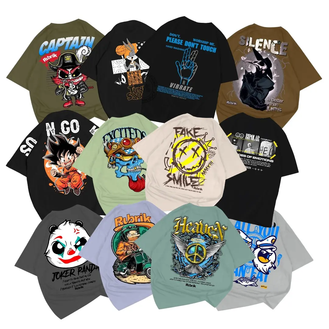 Kaos Distro Keren 100rb Dapat 4 Baju Pria Santai Dewasa Lembut Nyaman Motif Sablon