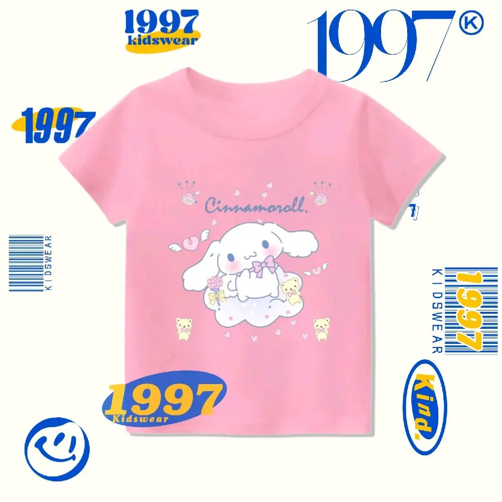 KAOS BAJU ANAK - KIDS TSHIRT TEE CINNAMONROLL CARTOON CHARACTER KARTUN KARAKTER UMUR 3 4 5 6 7 8 9 10 11 12 MURAH TERBARU CINNAMOROLL HELLO KITTY CINAMOROL KUROMI MY MELODY MELODI CINAMOROLL 006