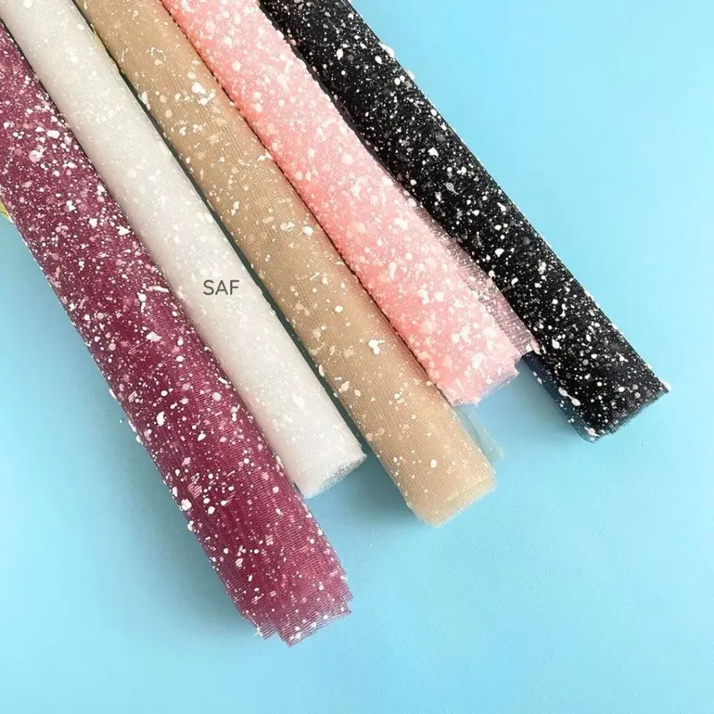 Kain Tille Snow Sprinkle Background Foto Produk - Backdrop Props Foto 2