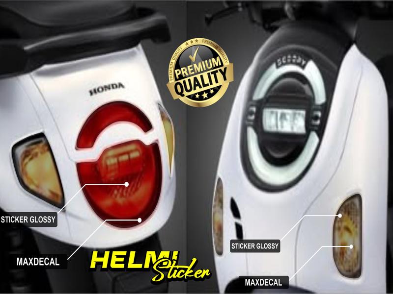 STICKER TRASPARAN PELINDUNG MIKA SEN DAN LAMPU STOP BELAKANG SATU SET HONDA SCOOPY AL NEW 2024-2025 STIKER PELINDUNG MIKA  LAMPU SCOOPY 2024-2025 ANTI GORES PELINDUNG MIKA Motorcycle 2