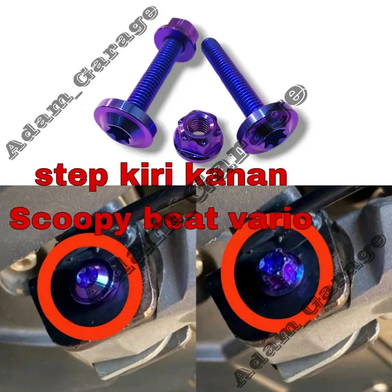 BAUT TITANIUM GR 5 STEP ALL MATIC HONDA 1 SET KANAN KIRI 0