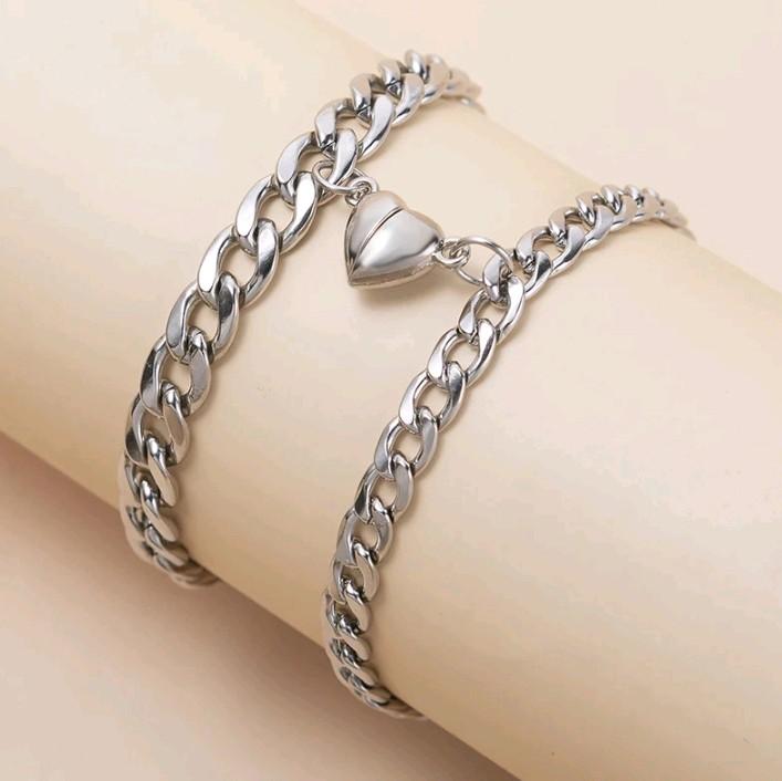 Bracelets Titanium Sisik Naga Couple Tahan Karat Terlaris dengan Magnet Desain Gelang 5