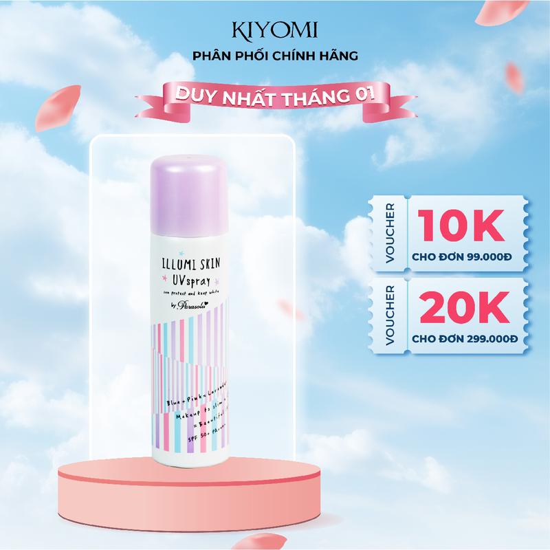  Xịt chống nắng nâng tông thon gọn Naris Parasola Illumi Skin UV Spray SPF50+   PA++++ 80gr 