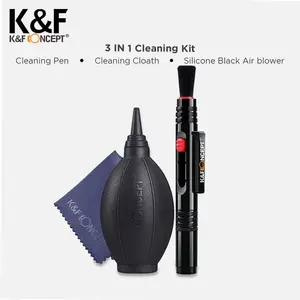 NEW K&F Concept 3-In-1 Cleaning Kit Blower Lenspen Microfiber Cloth KNF Concept